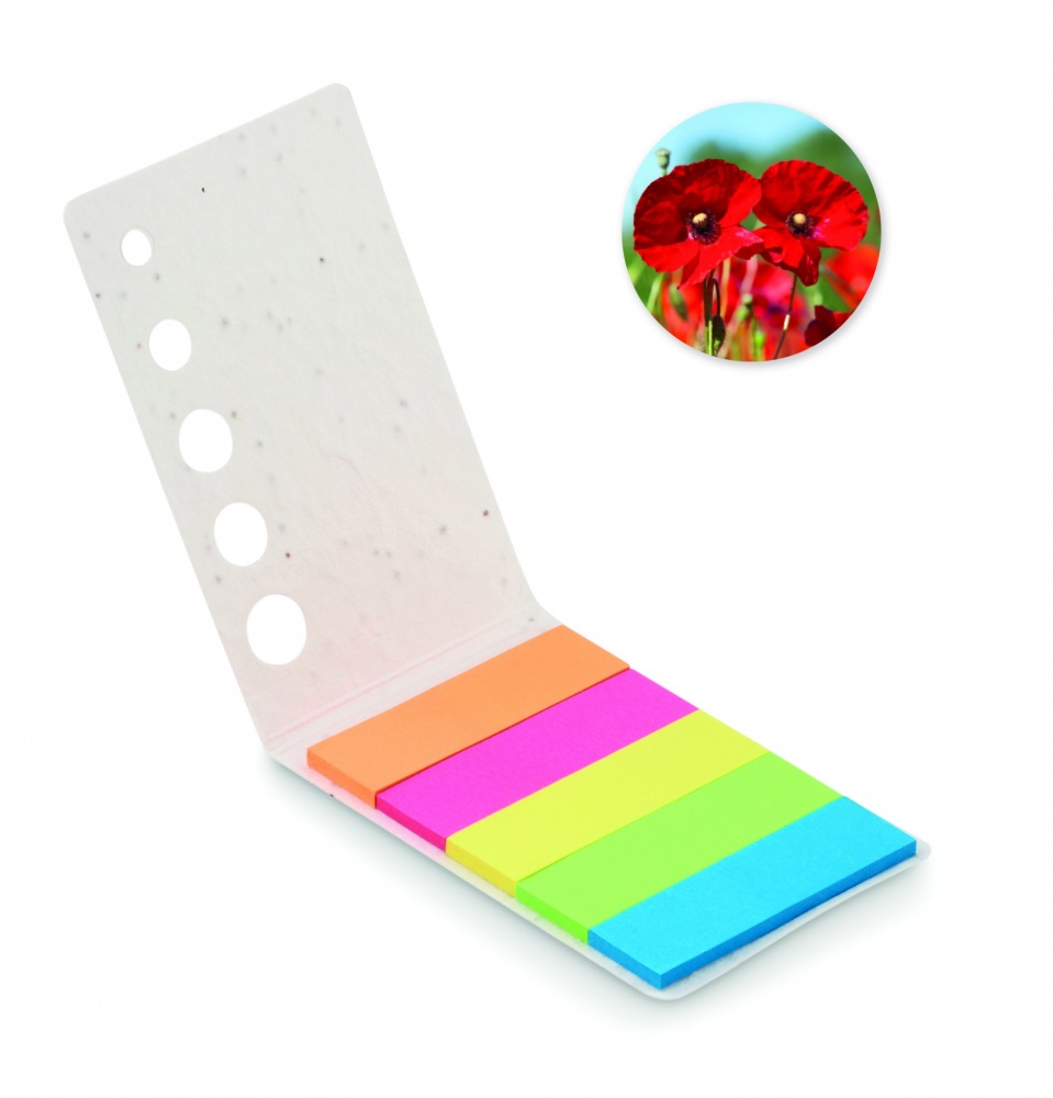 Logo trade promotional items image of: Seed paper page markers pad