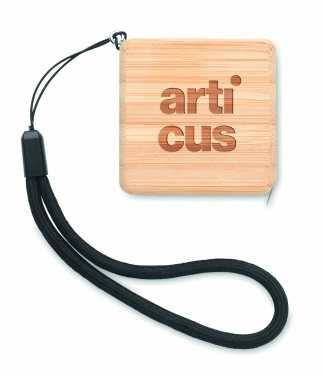 Logotrade promotional giveaways photo of: Measuring tape in bamboo 1m
