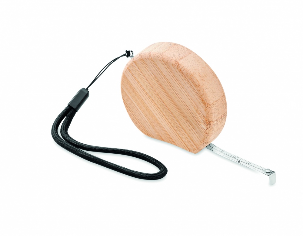 Logotrade corporate gift picture of: Measuring tape in bamboo 2m