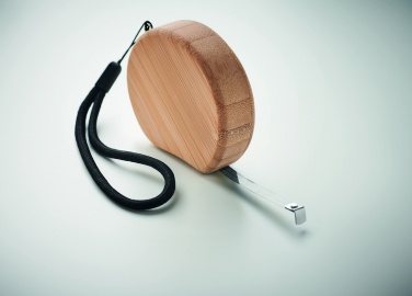 Logo trade corporate gift photo of: Measuring tape in bamboo 2m