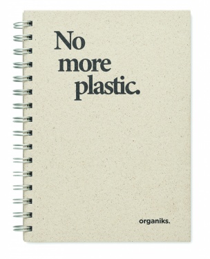 Logo trade promotional gifts image of: A5 grass notebook 80 lined