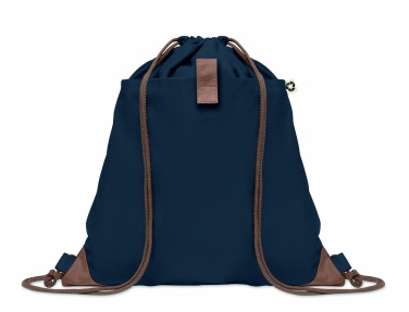 Logo trade promotional giveaway photo of: Recycled cotton drawstring bag