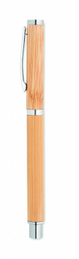 Logo trade advertising products image of: Bamboo gel pen