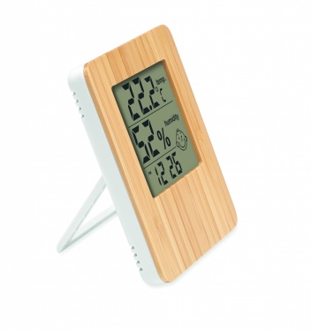 Logo trade promotional gifts picture of: Bamboo weather station