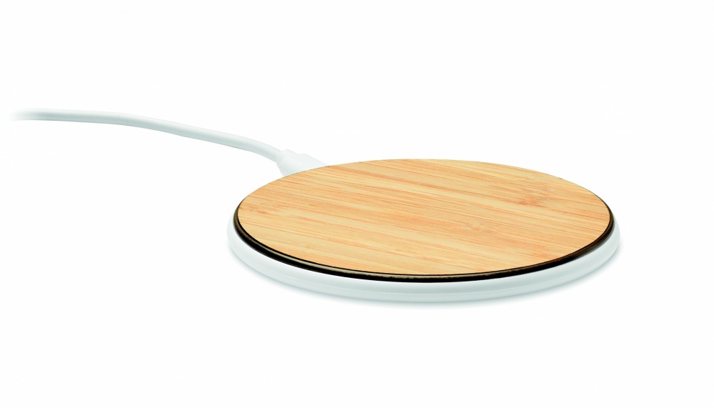 Logotrade corporate gift picture of: Bamboo wireless charger 10W