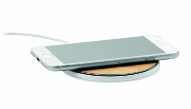 Logotrade promotional merchandise image of: Bamboo wireless charger 10W