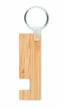 Logotrade advertising product picture of: Bamboo stand and key ring Savonlinna