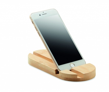 Logo trade promotional giveaway photo of: Bamboo tablet/smartphone stand