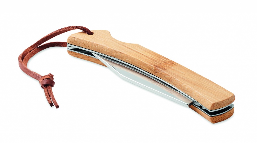 Logotrade promotional product picture of: Foldable knife in bamboo