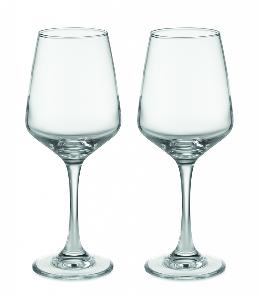 Logo trade promotional gifts picture of: Set of 2 wine glasses