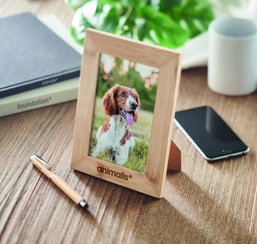 Logo trade promotional item photo of: Bamboo photo frame