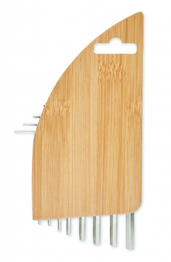 Logo trade promotional giveaways picture of: Hex key set in bamboo