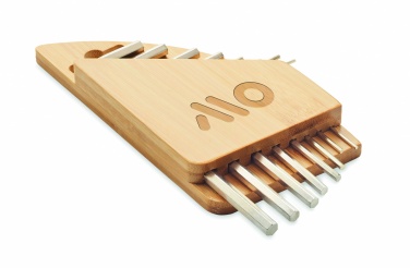 Logotrade promotional item image of: Hex key set in bamboo