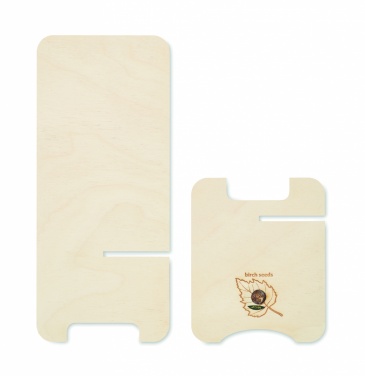 Logotrade corporate gifts photo of: Birch Wood phone stand
