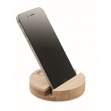Logo trade promotional item photo of: Birch Wood phone stand