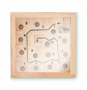 Logo trade promotional items picture of: Pine wooden labyrinth game
