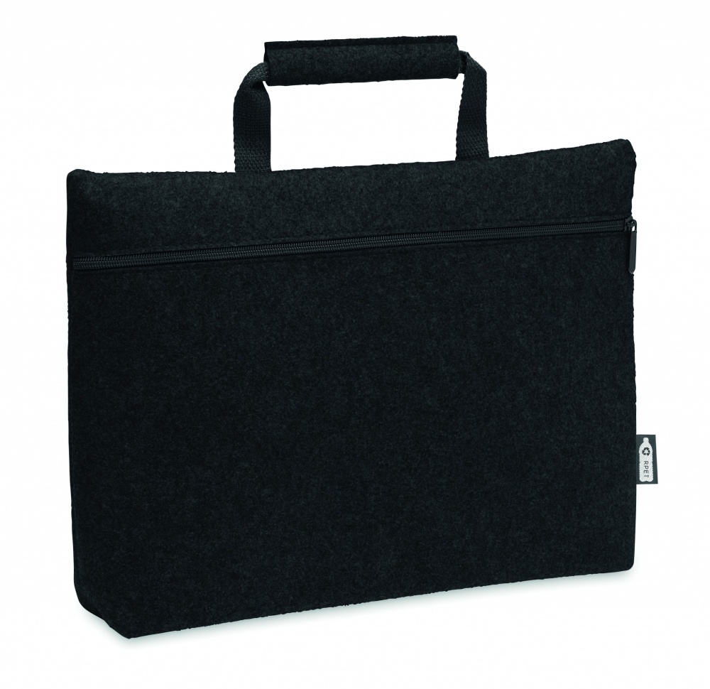 Logotrade advertising products photo of: RPET felt zippered laptop bag