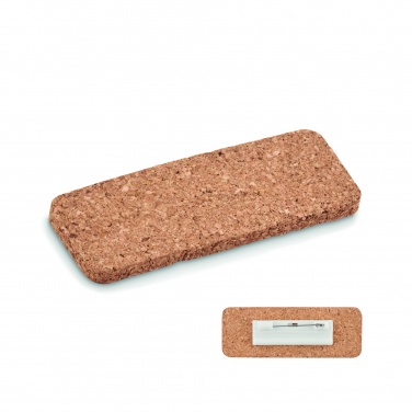 Logotrade advertising products photo of: Name tag holder in cork