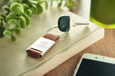 Logo trade promotional items image of: Key ring with cork webbing Kerava