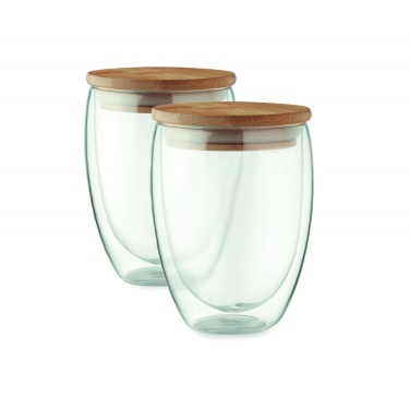 Logo trade promotional product photo of: Set of 2 glasses 350 ml in box