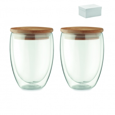 Logo trade corporate gift photo of: Set of 2 glasses 350 ml in box