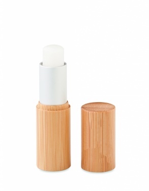Logo trade promotional item photo of: Lip balm in bamboo tube box
