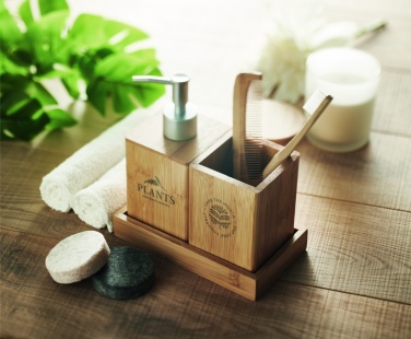 Logo trade promotional merchandise image of: 3 piece bath set in bamboo