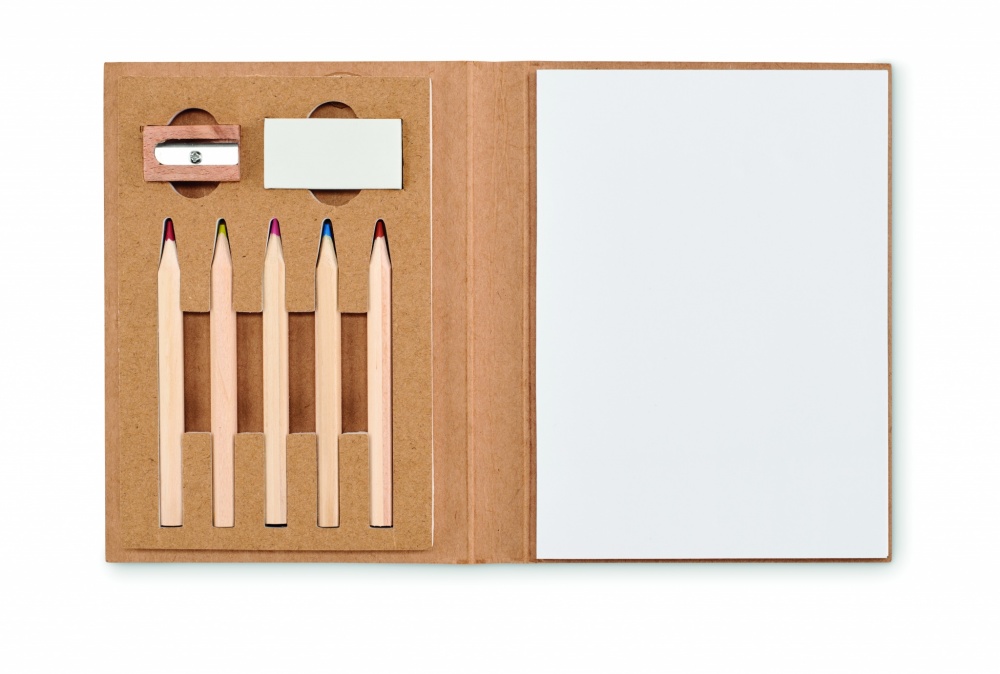 Logo trade business gift photo of: Kids 60 sheet drawing set