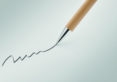 Logo trade promotional items image of: Bamboo twist type ball pen
