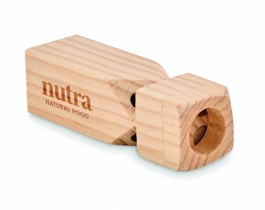 Logo trade promotional giveaway photo of: Wooden train whistle