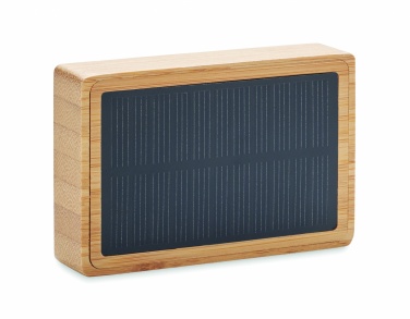 Logo trade advertising products image of: Solar bamboo wireless speaker