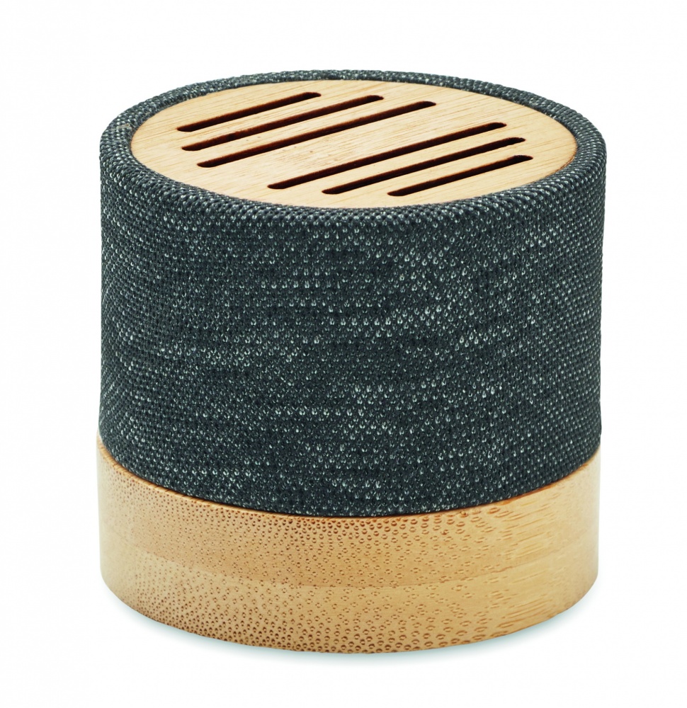 Logo trade promotional giveaways image of: Bamboo RPET wireless speaker