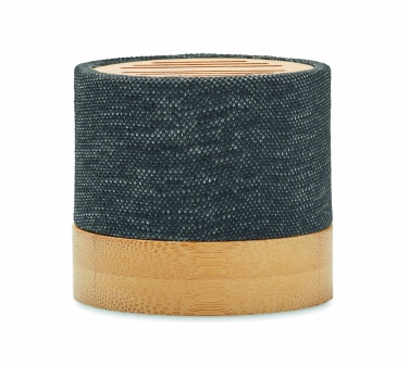 Logo trade promotional merchandise photo of: Bamboo RPET wireless speaker