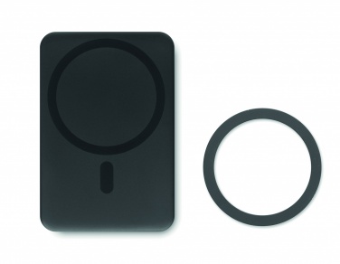 Logo trade business gifts image of: Magnetic wireless charger 15W powerbank 5000 mAh