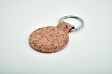 Logotrade promotional merchandise picture of: Round cork key ring Mikkeli
