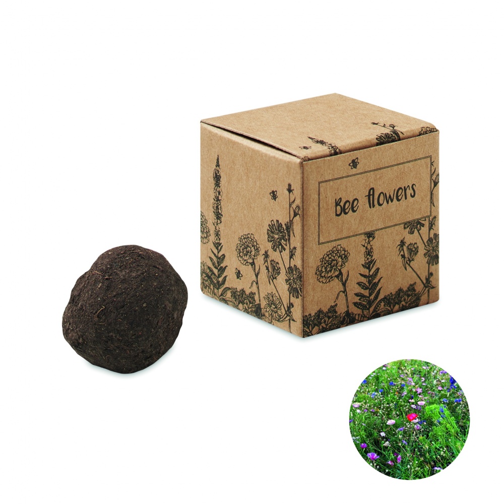 Logo trade corporate gifts picture of: Seed bomb with bee flowers
