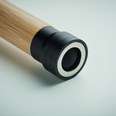 Logotrade promotional gift picture of: 3-in-1 bamboo flashlight with an emergency hammer and seatbelt cutter