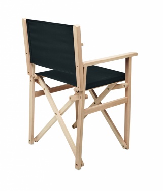 Logo trade promotional merchandise photo of: Foldable wooden beach chair
