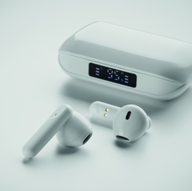 Logo trade business gifts image of: Recycled ABS TWS earbuds