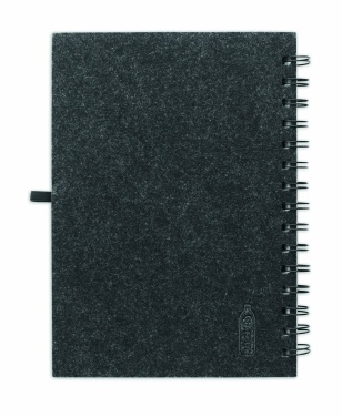 Logo trade promotional item photo of: A5 RPET felt cover notebook