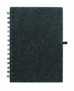 Logo trade promotional merchandise image of: A5 RPET felt cover notebook