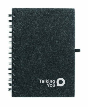 Logotrade corporate gift picture of: A5 RPET felt cover notebook