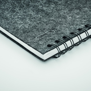 Logotrade business gifts photo of: A5 RPET felt cover notebook