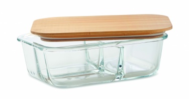 Logotrade advertising product image of: Glass lunch box with bamboo lid