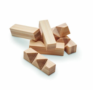 Logo trade promotional gift photo of: Bamboo brain teaser star shape