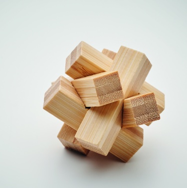 Logo trade promotional giveaways picture of: Bamboo brain teaser star shape