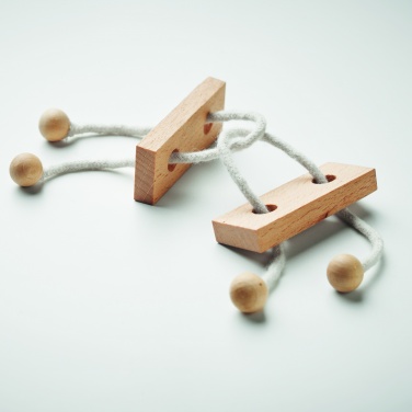 Logo trade advertising products image of: Wooden brain teaser rectangle