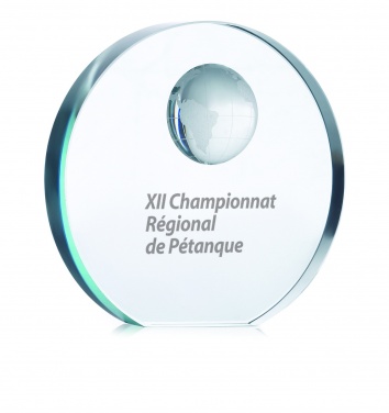 Logo trade promotional gift photo of: Globe glass trophy