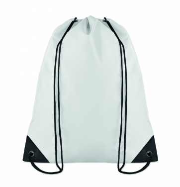 Logo trade business gifts image of: 190T Polyester drawstring bag