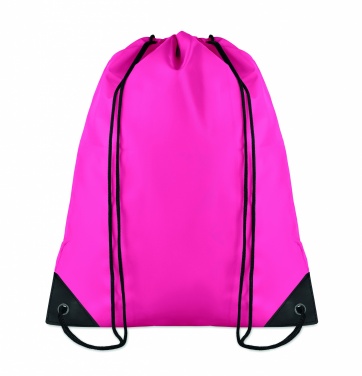 Logo trade promotional gifts image of: 190T Polyester drawstring bag